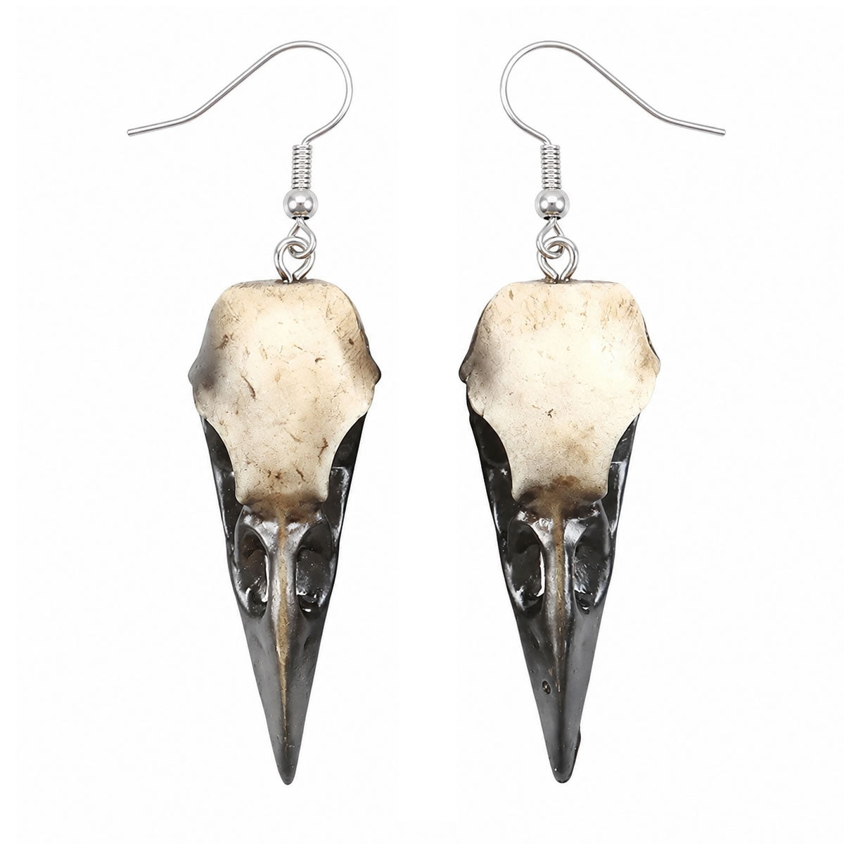 Crow Skull Dangle Earrings