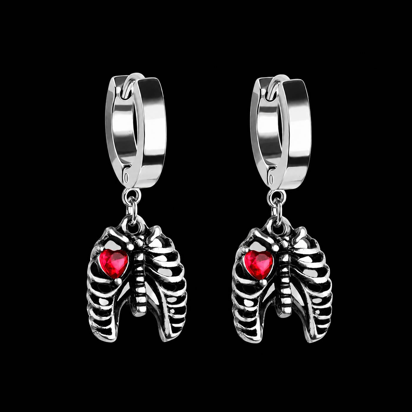 Rib Cage Huggie Hoop Earrings