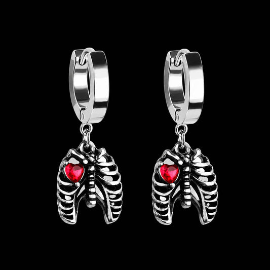 Rib Cage Huggie Hoop Earrings
