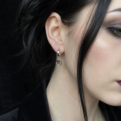 Rib Cage Huggie Hoop Earrings