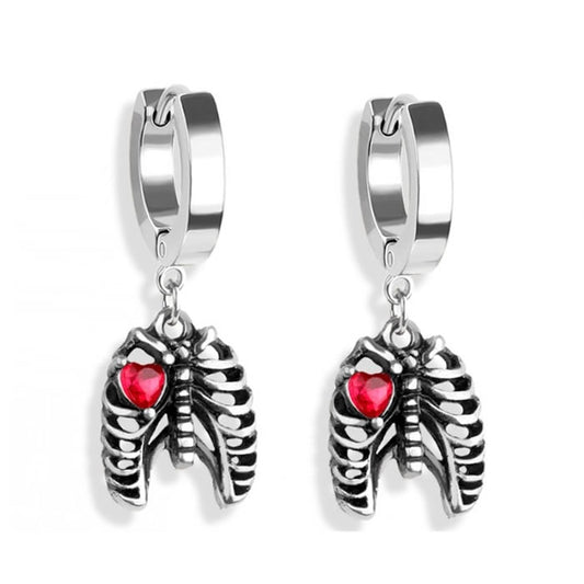 Rib Cage Huggie Hoop Earrings