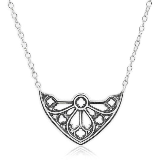 Sterling Silver Gothic Cathedral Window Necklace