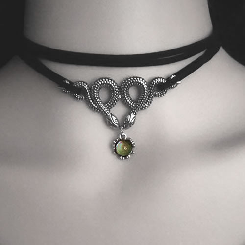 Nightshade Serpent Double Choker Necklace