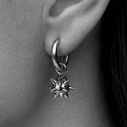 Spike Ball Hoop Earrings