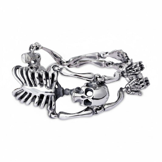 Stainless Steel Articulated Skeleton Bracelet