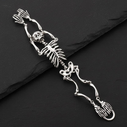 Stainless Steel Articulated Skeleton Bracelet