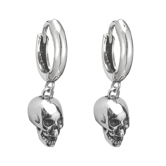 Skull Hoop Earrings