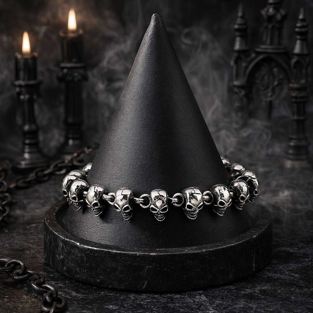 Skull Link Chain Bracelet