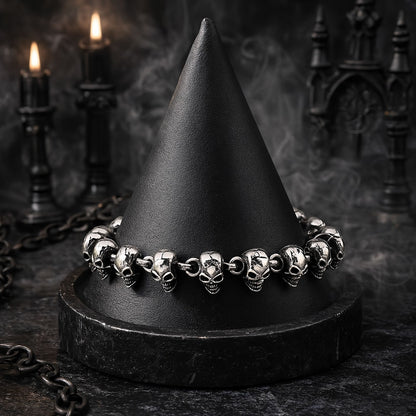 Skull Link Chain Bracelet