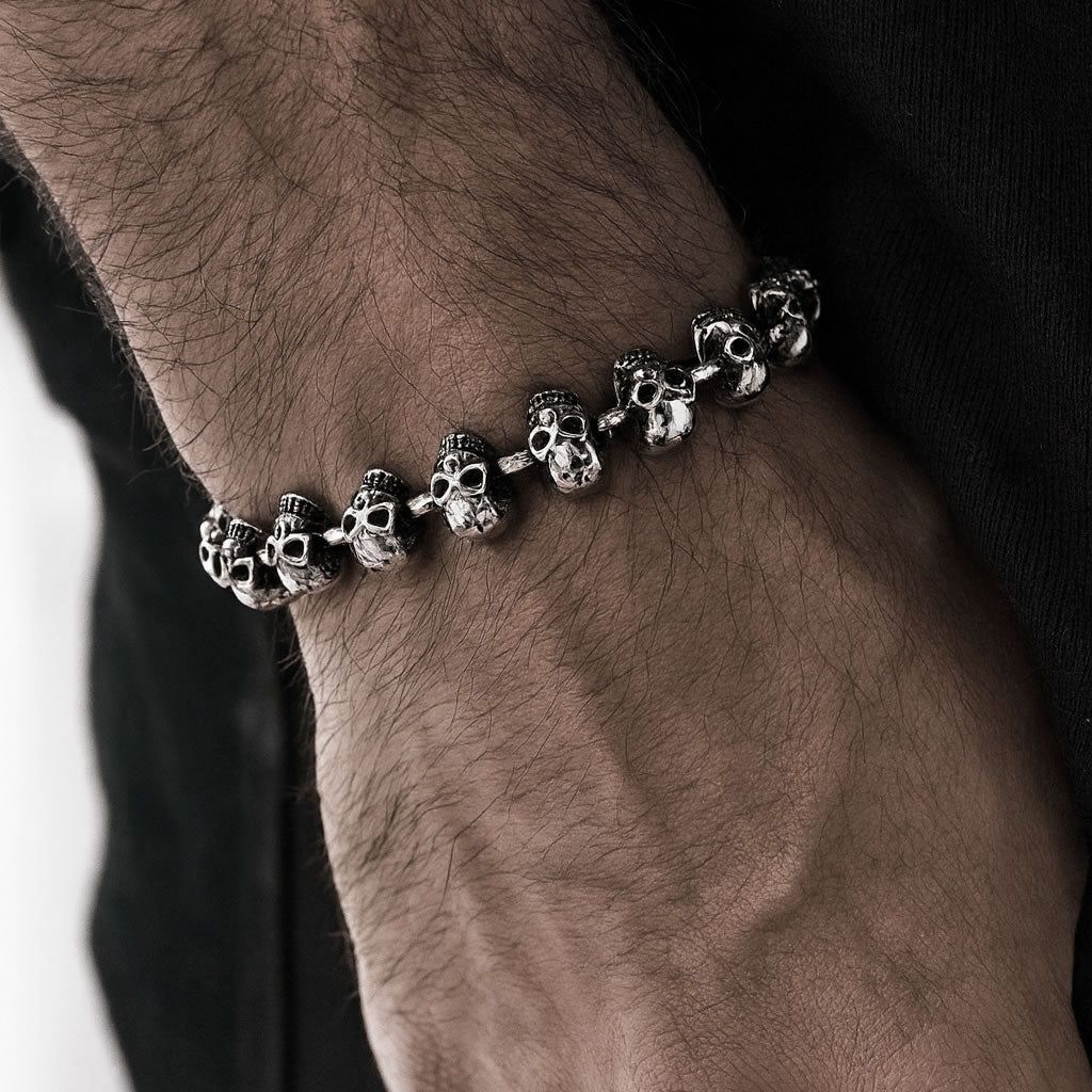 Skull Link Chain Bracelet