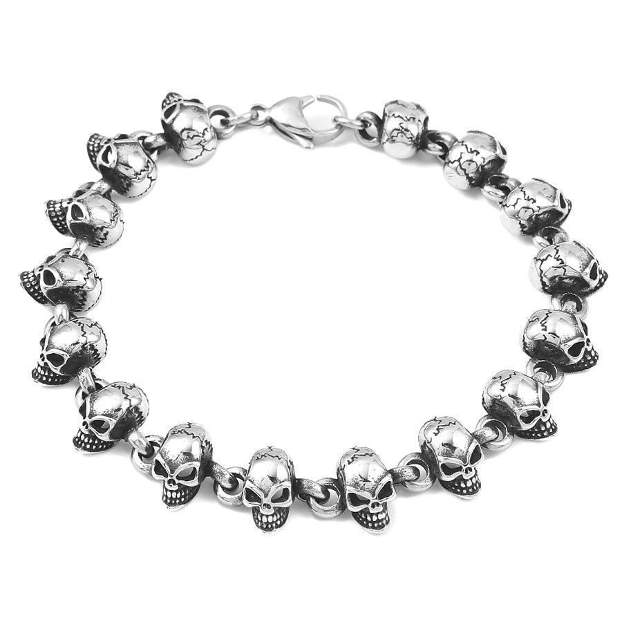 Skull Link Chain Bracelet