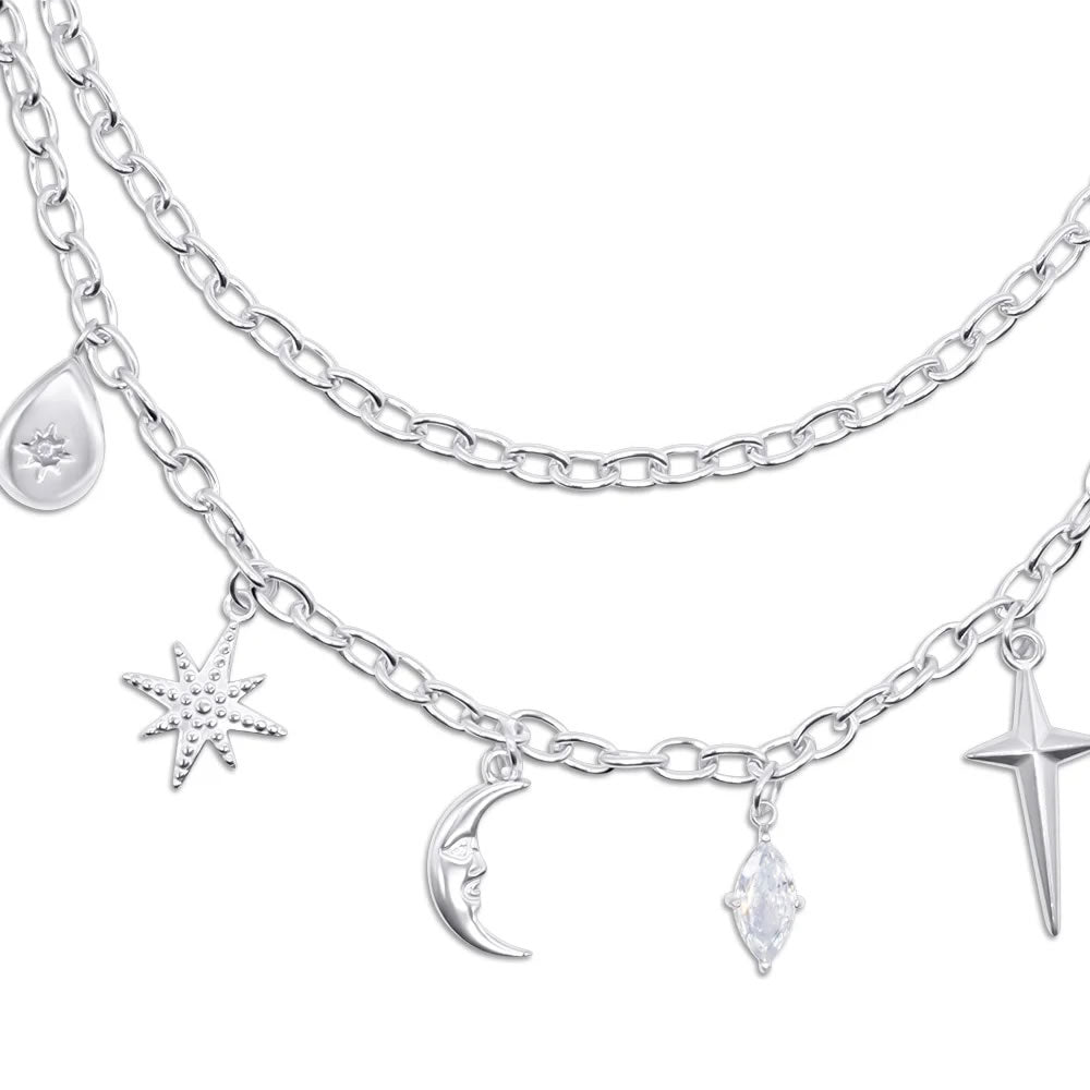 Lyra Artemis Celestial Charm Necklace