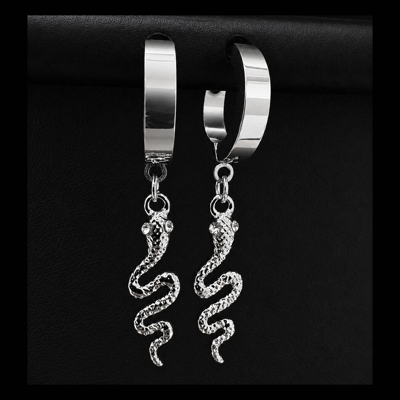 Snake Huggie Hoop Earrings