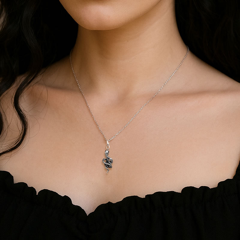 Sterling Silver Snake Pendant