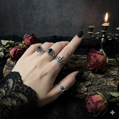 Sterling Silver Spider Web Ring