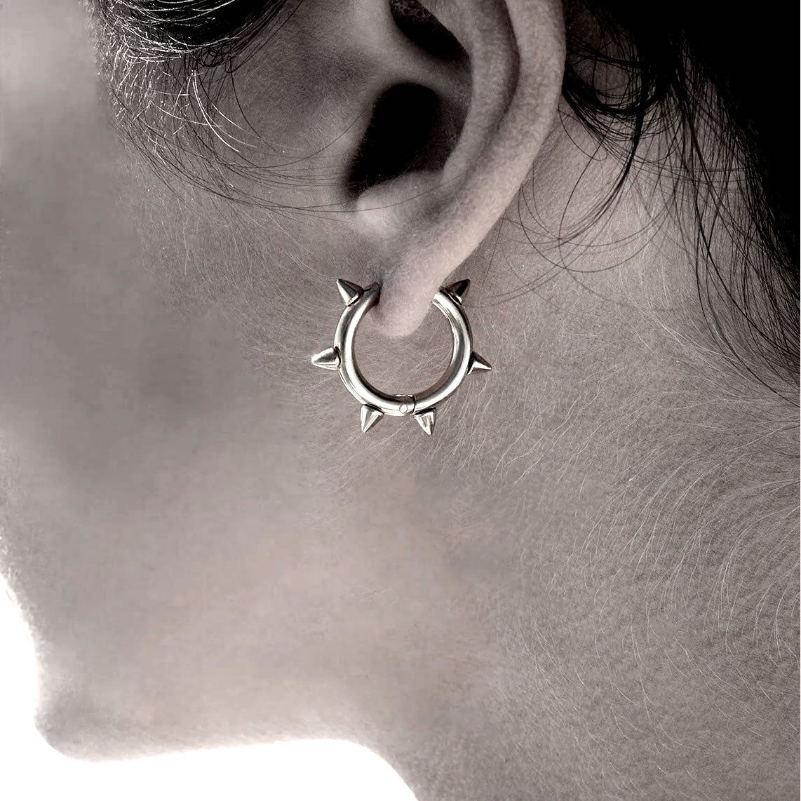 Hinged Spike Hoop Earrings
