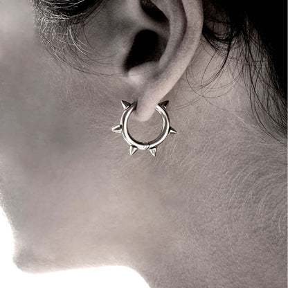 Hinged Spike Hoop Earrings