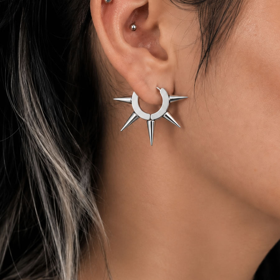 Spiked Hoop Earrings