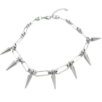 Men's Spike Chain Choker Necklace