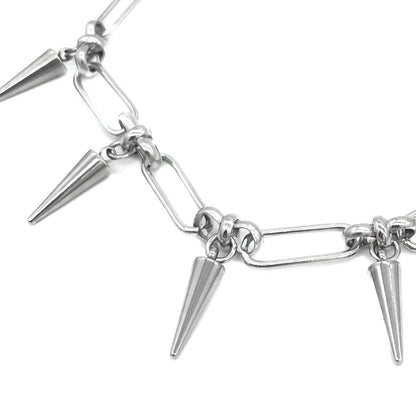 Men's Spike Chain Choker Necklace