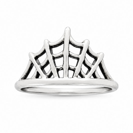 Sterling Silver Spider Web Ring
