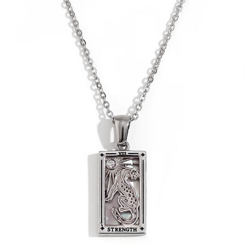 Strength Tarot Card Necklace