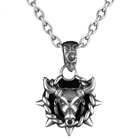 Taurus Zodiac Spike Necklace