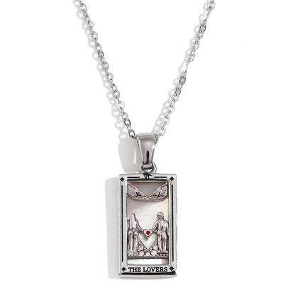 The Lovers Tarot Card Necklace