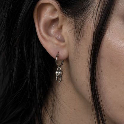 Tooth Charm Hoop Earrings