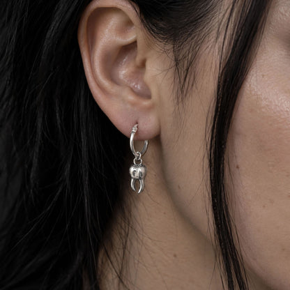 Tooth Charm Hoop Earrings