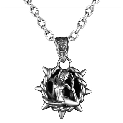 Virgo Zodiac Spike Necklace
